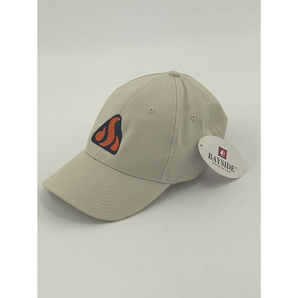 Bayside Baseball Cap Hat - Made in the USA - Adjustable - Mini American Flag